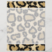 Leopard Print Pattern, Brown and Black. Full Colour Flyer