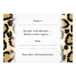 Leopard Print Pattern, Brown and Black. Custom Invites
