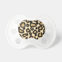 Leopard Print Pattern, Brown and Black. Baby Pacifiers
