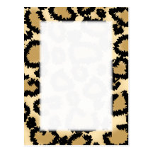 Leopard Print Pattern, Brown and Black. Post Card