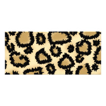 Leopard Print Pattern, Brown and Black. Rack Cards