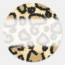 Leopard Print Pattern, Brown and Black. Sticker