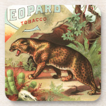 Leopard Tobacco Beverage Coasters
