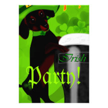 Leprechaun Doxie Party! Invitations