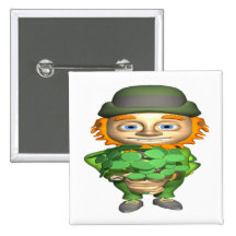 Leprechaun Pinback Button