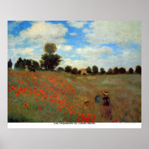 Les Coquelicots by Claude Monet Poster