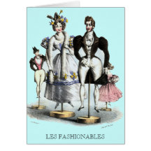 Les Fashionables by Charles Philipon Greeting Card
