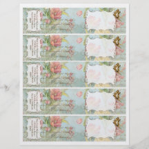 Les Fleurs Peony Rose Tulip Floral Flowers Wedding Personalized Flyer