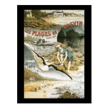 les plages de saint brevin postcard