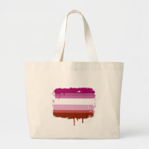 LESBIAN FLAG DRIPPING TOTE BAGS