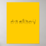 Lesbian in Sign Language Print