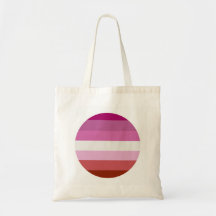 LESBIAN PRIDE STRIPES TOTE BAGS