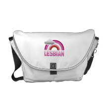 LESBIAN RAINBOW MESSENGER BAG