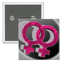 Lesbian Symbols Black Buttons