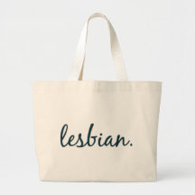 lesbian Teal Canvas Bag