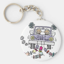 Lesbian Wedding Just Married Key Chain