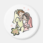 Lesbian Wedding Refrigerator Magnet