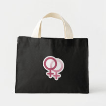 LESSBIAN LOVE SYMBOL PINK BAGS