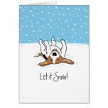 Let it Snow Beagle Holiday - A Snowy Christmas Greeting Cards