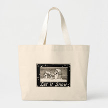 Let it snow canvas bag