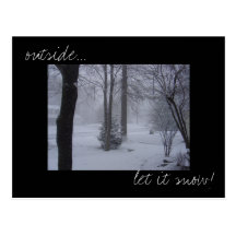 'Let it snow' photo postcard