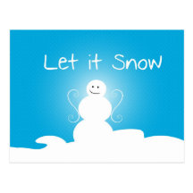 let it snow postcard