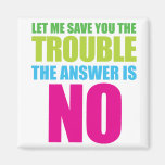 Let Me Save You the Trouble, the Answer Is No Fridge Magnet