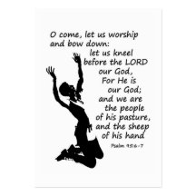 let us worship  and bow down business card templates