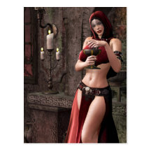 Lethal Libations Gothic Fantasy Post Card