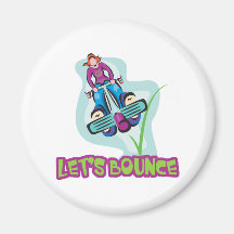 Lets Bounce Pogo Stick Magnet