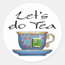 Let's do Tea - 007 Round Sticker