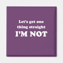 Lets get one thing straight fridge magnet