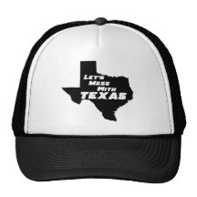 Let's Mess With Texas Black Mesh Hats