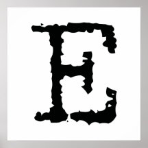 Letter E Posters