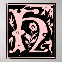 Letter H Monogram Print