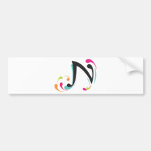 Letter N Bumper Sticker