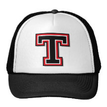 Letter "T" Monogram Mesh Hat