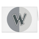 Letter W Greeting Cards