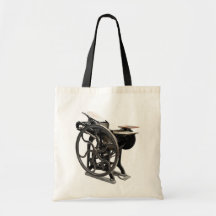 letterpress machine budget tote bag