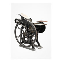 letterpress machine invitation