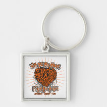 Leukaemia Heart I Fight Like A Girl Keychain