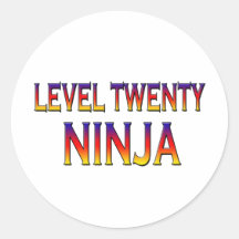 Level twenty ninja sticker