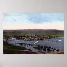 Lewiston Idaho Birdseye View Posters