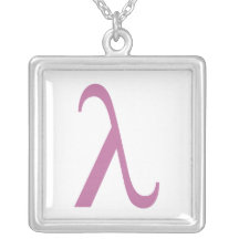 LGBT Pink Lamda Symbol Custom Jewelry