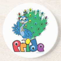 LGBTQ Peacock coasters