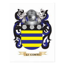 Li-Conti Coat of Arms (Family Crest) Postcard