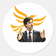 Libdem Nick Clebb Round Sticker