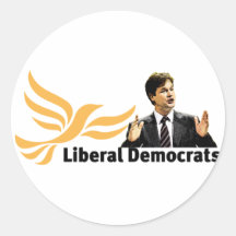 Liberal Democrats Round Stickers
