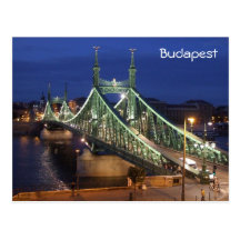 Liberty Bridge by night Post Cards