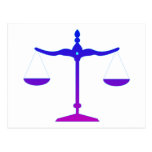 Libra Scales Postcard